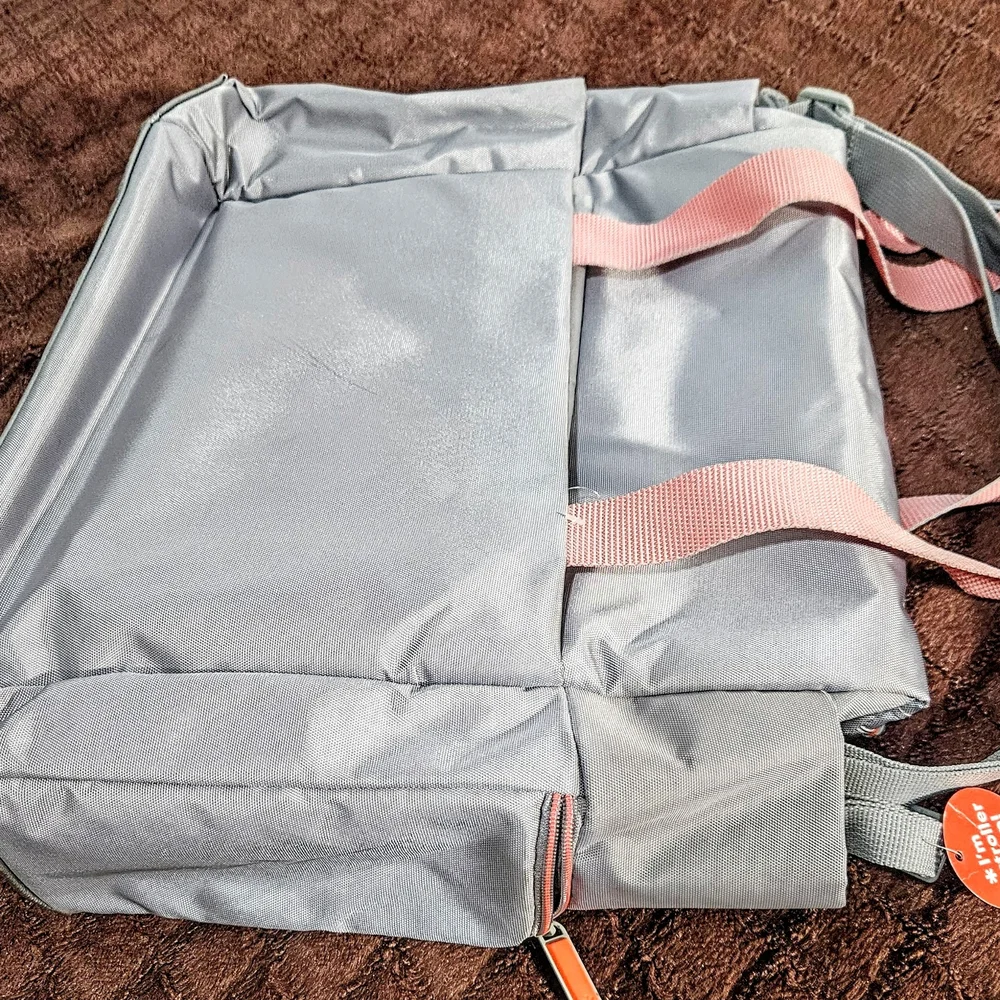 Skip Hop Gray and Pink Diaper Bag
